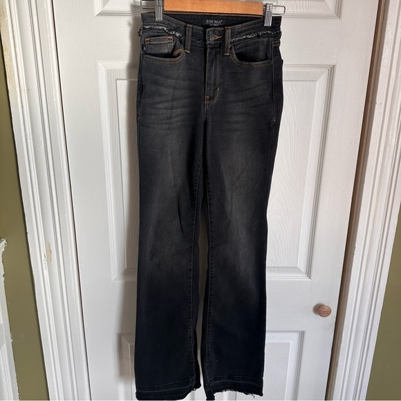 Judy Blue Denim - Judy Blue slim bootcut jeans black 0 24 raw hem